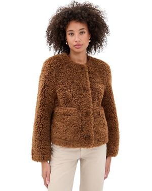 Lamarque Emilia Faux Fur Jacket - Brown