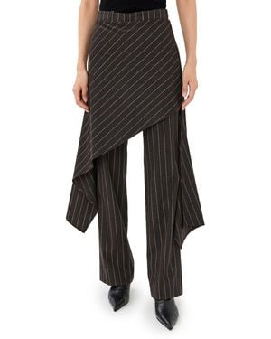 Monse Deconstructed Tailored Skirt Pants - Black