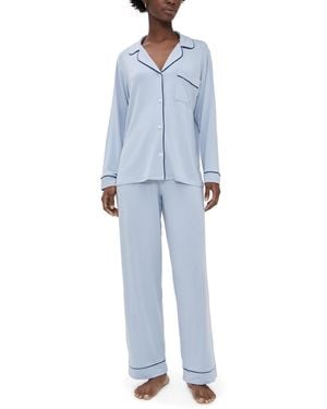 Eberjey Gisele Long Pajama Set - Blue