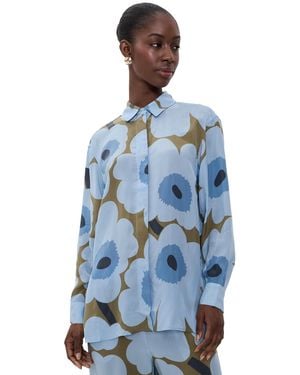 Marimekko Jarki Unikko Button Down Shirt - Blue
