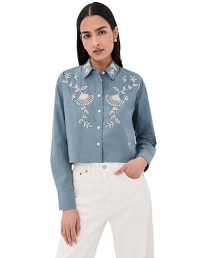 Veronica Beard Aderes Shirt - Blue