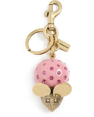 COACH Resin Mouse Bag Charm - White