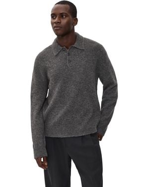 Theory Long Sleeve Polo - Black