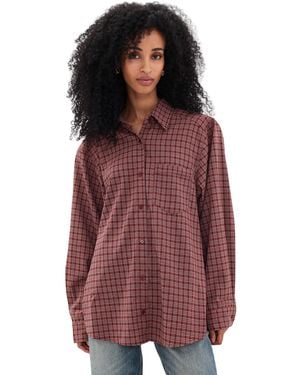 Lioness Notting Hill Button Down Shirt - Red