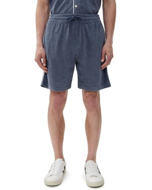 Faherty Cabana Towel Terry Sweatshorts 7 - Blue