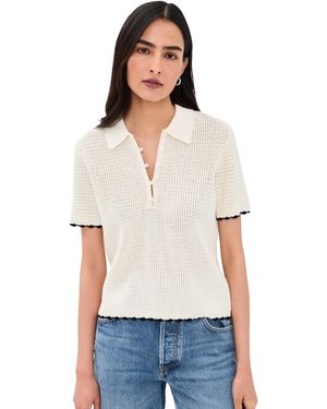 FRAME The Daybreak Polo Top - White