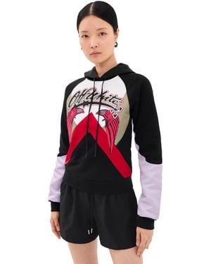 Off-White c/o Virgil Abloh Double Eagle Colorblock Hoodie - Red