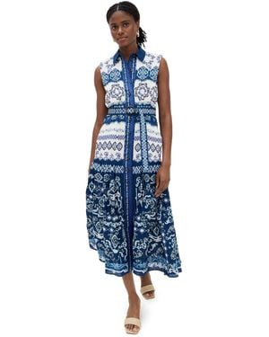 Saloni Nya Dress - Blue