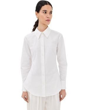 frenken Sharp Open Back Shirt - White
