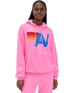 Aviator Nation Relaxed Logo Pullover Hoodie - Pink