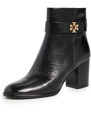 Tory Burch 80 Mm T-Lock Heeled Ankle Boots (Perfect) Boots - Black