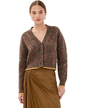 The Elder Statesman Confetti Cardigan - Brown