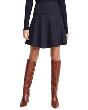 Susana Monaco High Waisted Flare Skirt - Blue