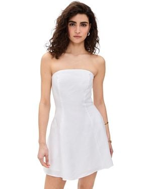 FAVORITE DAUGHTER Favorite Mini Linen Dress in White | Lyst
