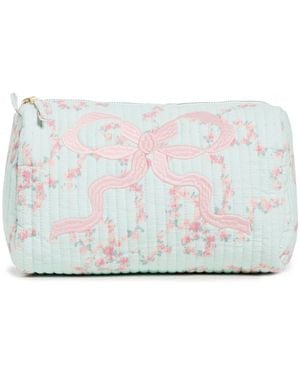 LoveShackFancy Octavia Cosmetic Case With Bow - White