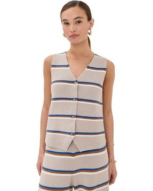 Le Bos Striped Vest - Black
