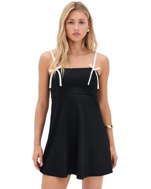 Alice + Olivia Morgan Babydoll Mini Shift Dress - Black