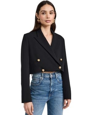 Black Halo Hugo Crop Blazer - Black