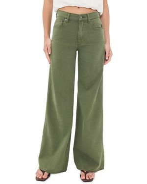 Veronica Beard Kasey Wide Leg Jeans - Green