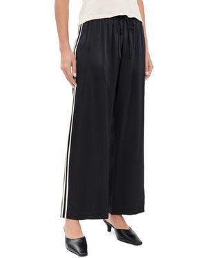 DONNI. The Silk Stripe Crop Pants - Black