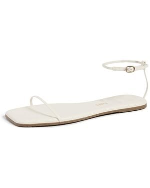 TKEES Square Toe Twiggy Sandals - White