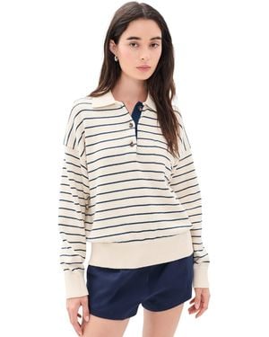 White + Warren Cotton Striped Polo - Multicolour