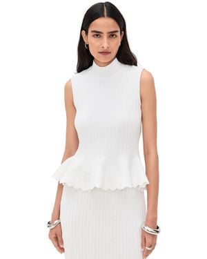 AKNVAS Naja Cotton Knit Top - White