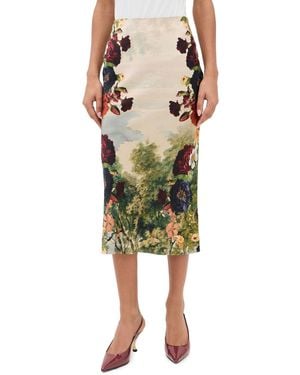 Alice + Olivia Maeve Slip Skirt - Green