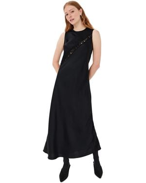 Rosetta Getty Bias Lace Panel Dress - Black