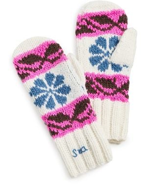 Sea Mavis Knit Mittens - Pink