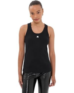 Courreges 90's Rib Tank Top - Black