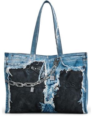 Acne Studios Logo Shoulder Tote Bag - Black