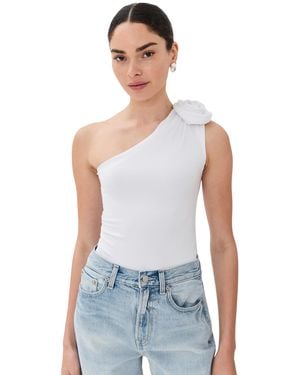 Le Bos Carrie One Shoulder Top - White