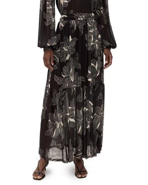 dress to Tulle Floral Skirt - Black