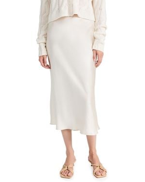 SABLYN Midi Silk Skirt - Natural