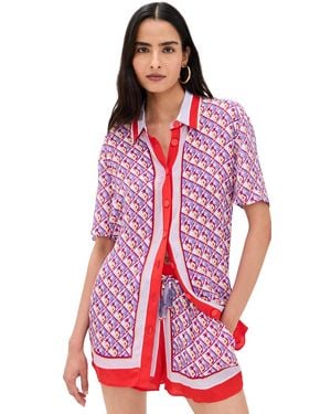 FARM Rio Graphic Pineapple Shirt - Red