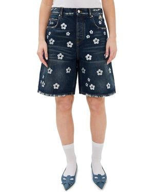 Marc Jacobs Sequin Daisy Wide Leg Shorts - Blue