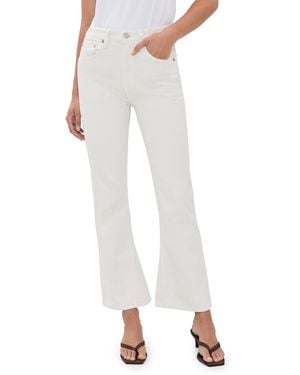 Agolde Kick Boot Ankle Jeans - White