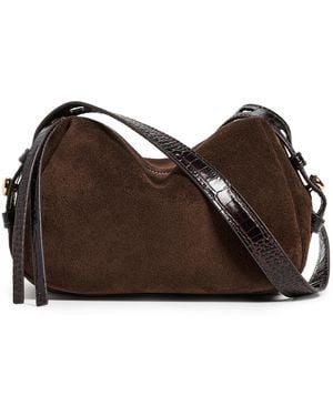 Tory Burch Romy Suede Soft Crossbody Bag - Brown