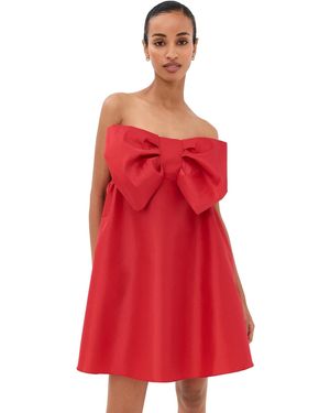 Kika Vargas Tammy Taffeta Dress - Red