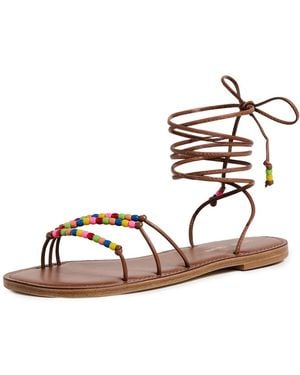 Larroude X Ciao Lucia Susana Flat Sandals - Black