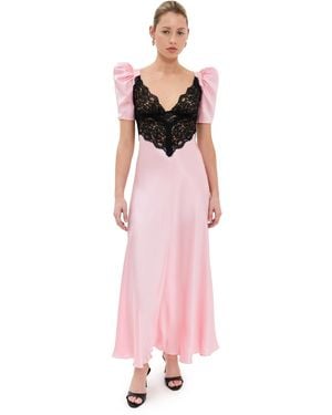 Rodarte Satin Charmeuse Bias Dress - Pink