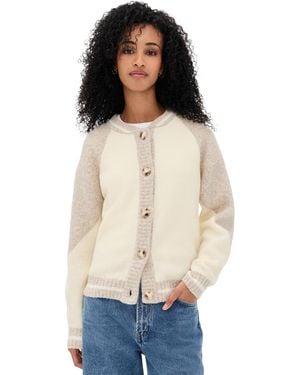 Splendid Rhodes Varsity Shacket - Natural