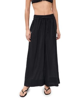 Polo Ralph Lauren Smocked Pull On Cover-Up Pants - Black