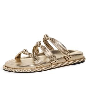FARM Rio Knot Slide Sandals - Metallic