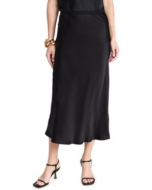 Anine Bing Bar Silk Skirt - Black