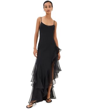 SIR. Sage Flounce Gown - Black