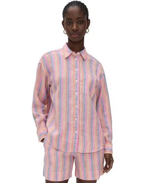 Faherty Laguna Linen Relaxed Shirt - Pink