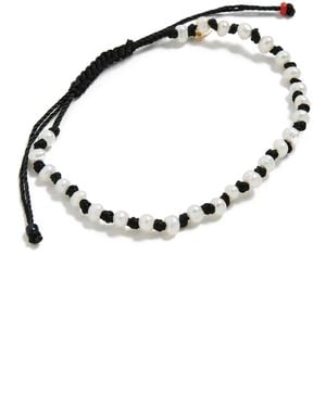Clare V. Petit Pearl Beaded Bracelet - Black