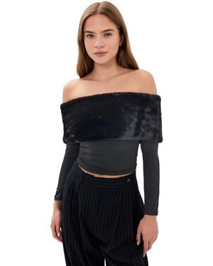Lioness Waldorf Off Shoulder Top - Black